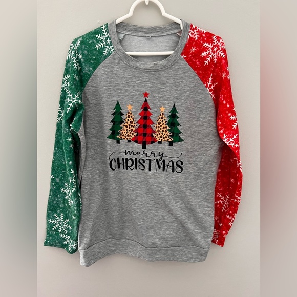 Merry Christmas Sweater Long Sleeve Sweatshirt Size XL - Picture 1 of 3